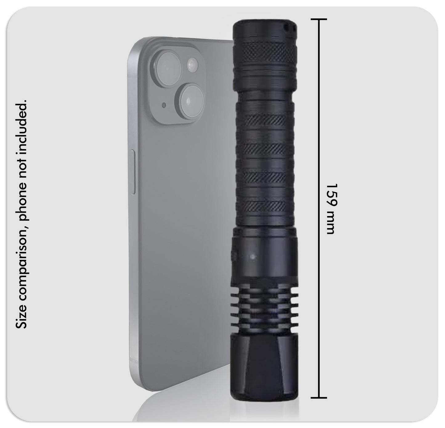 Doculamp 365, size comparison to a smartphone