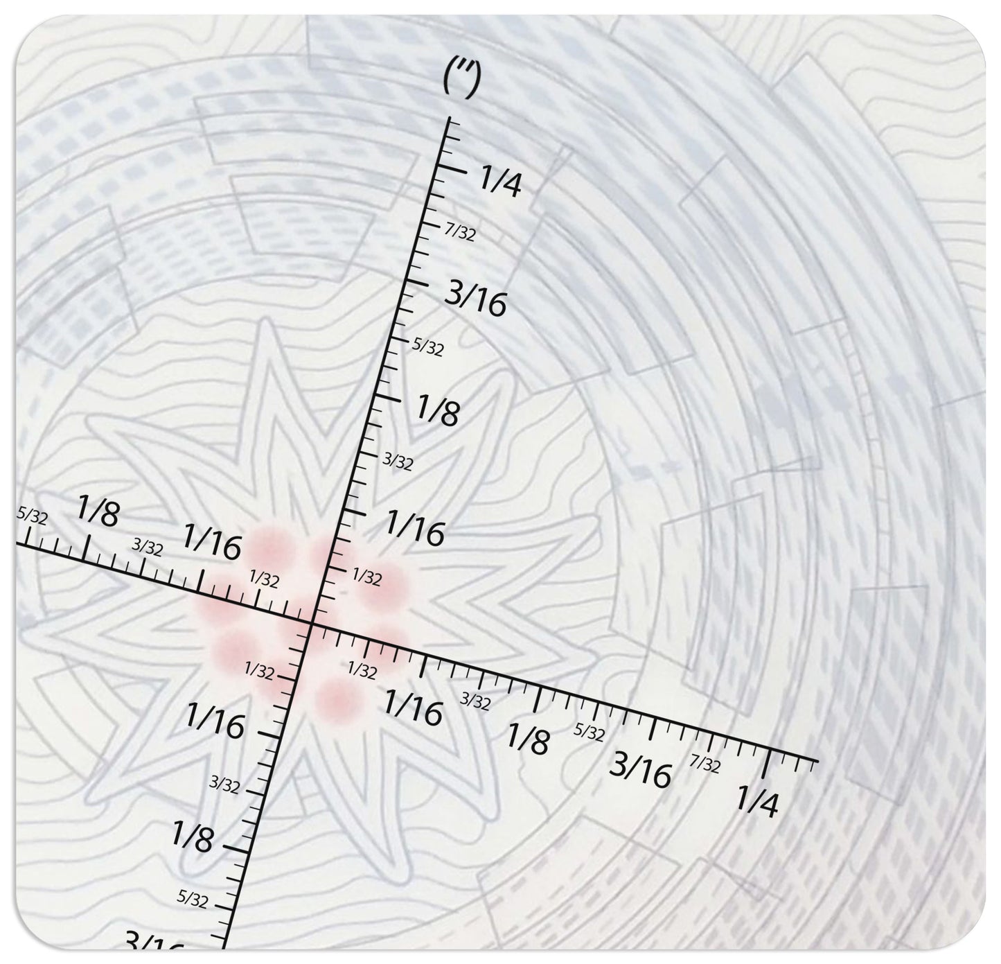 Reticle Card linear scale in inch