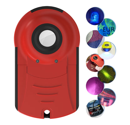 Doculus Lumus device 22x expert edition in red. All features are displayed on the right.