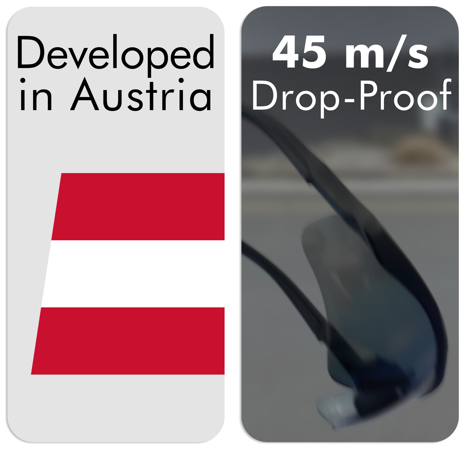 cTAC developed in Austria. 45 m/s drop-proof.
